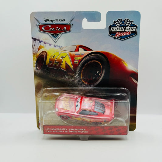 Disney Pixar Cars - FIREBALL BEACH RACERS LIGHTNING MCQUEEN - 1:55 Diecast