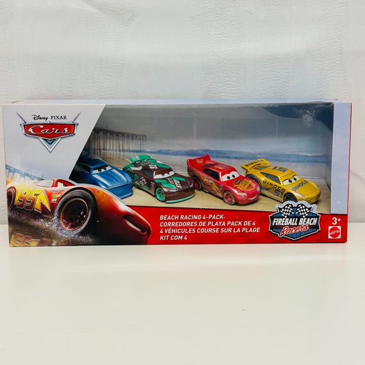 Disney Pixar Cars - FIREBALL BEACH RACERS 4PK CAM SHELDON MCQUEEN - 1:55 Diecast