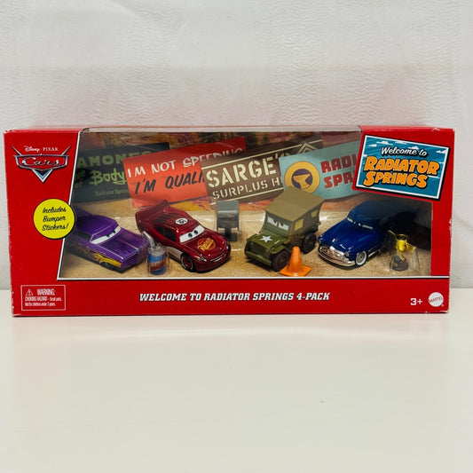 Disney Pixar Cars WELCOME TO RADIATOR SPRINGS 4PK MCQUEEN TELEPHONE 1:55 Diecast