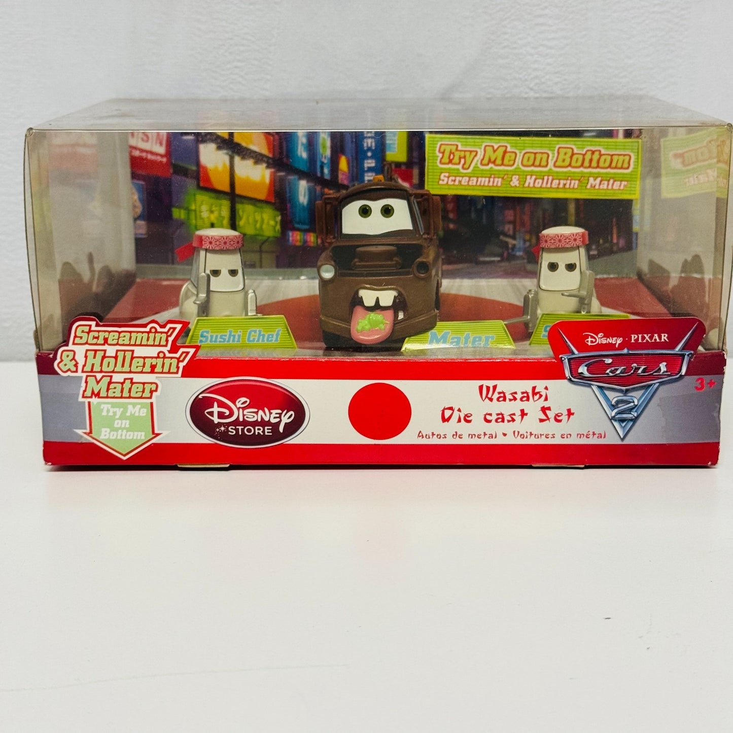 Disney Pixar Cars - TALKING WASABI MATER SUSHI CHEFS Disney Store - 1:43 Diecast