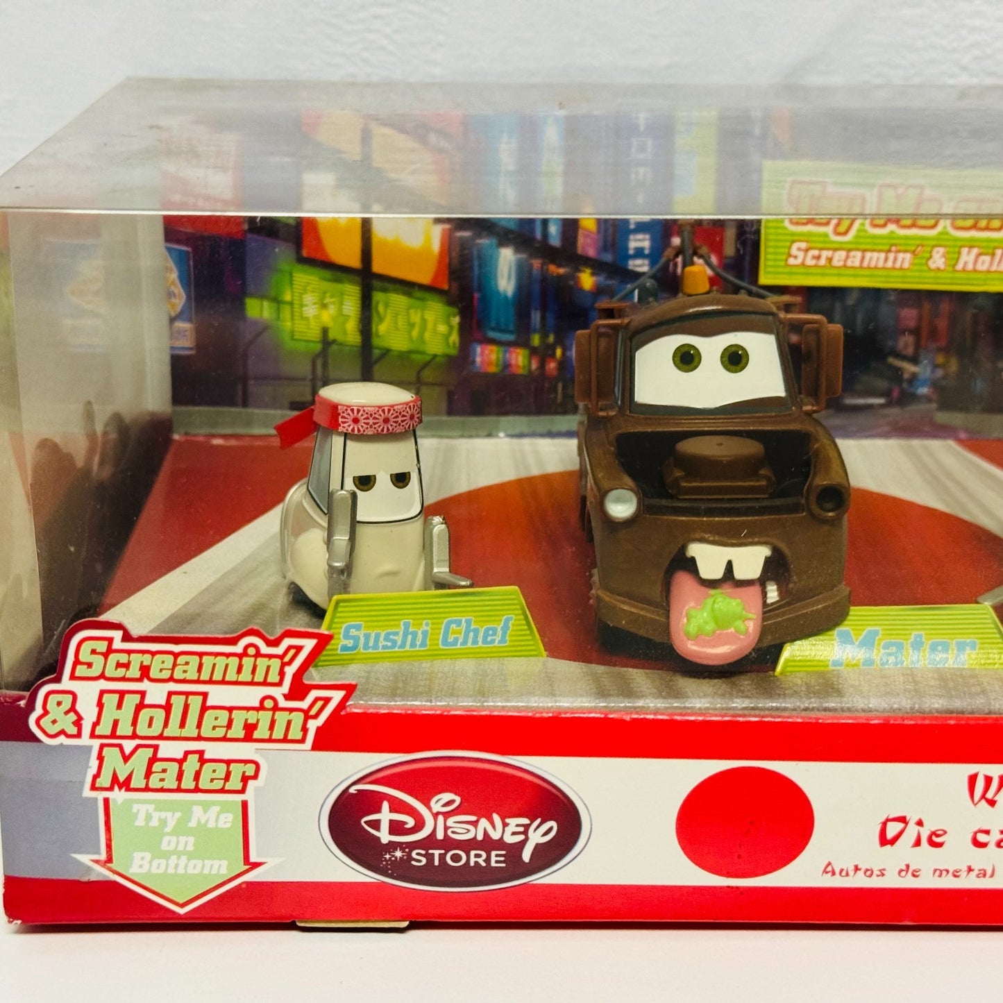 Disney Pixar Cars - TALKING WASABI MATER SUSHI CHEFS Disney Store - 1:43 Diecast