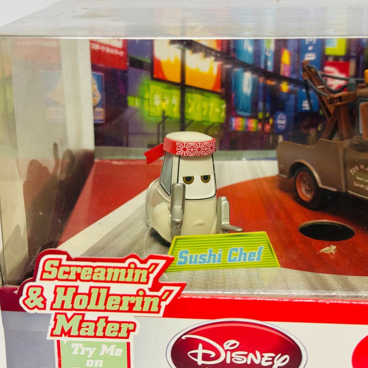 Disney Pixar Cars - TALKING WASABI MATER SUSHI CHEFS Disney Store - 1:43 Diecast