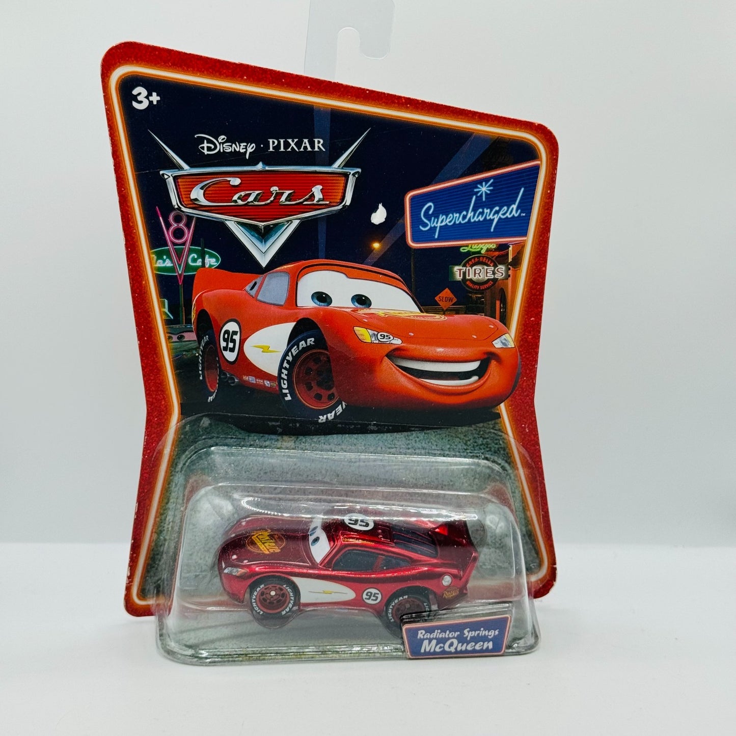 Disney Pixar Cars - RADIATOR SPRINGS MCQUEEN Supercharged 2007 - 1:55 Diecast