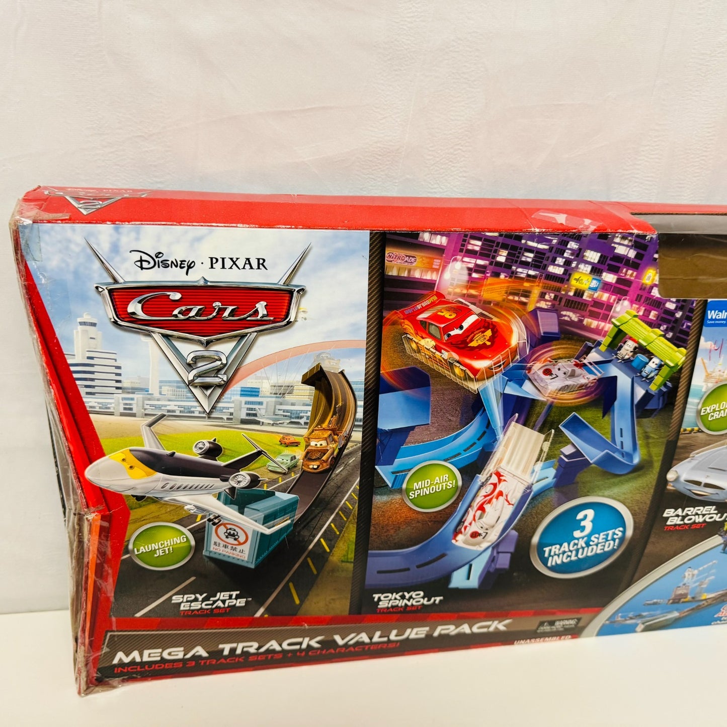 Disney Pixar Cars - MEGA TRACK VALUE PACK TOKYO SPINOUT *Incomplete* -1:55 Scale