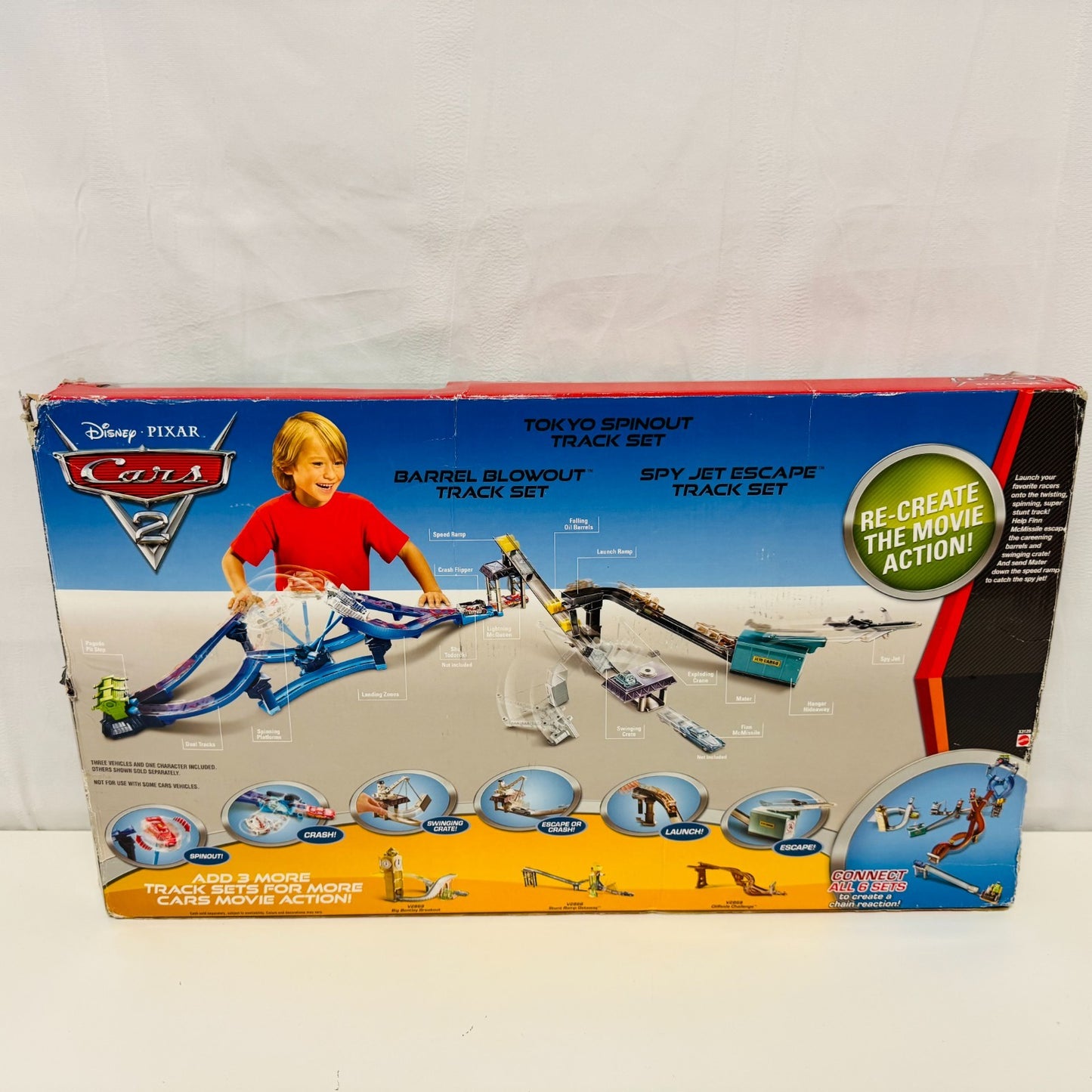 Disney Pixar Cars - MEGA TRACK VALUE PACK TOKYO SPINOUT *Incomplete* -1:55 Scale