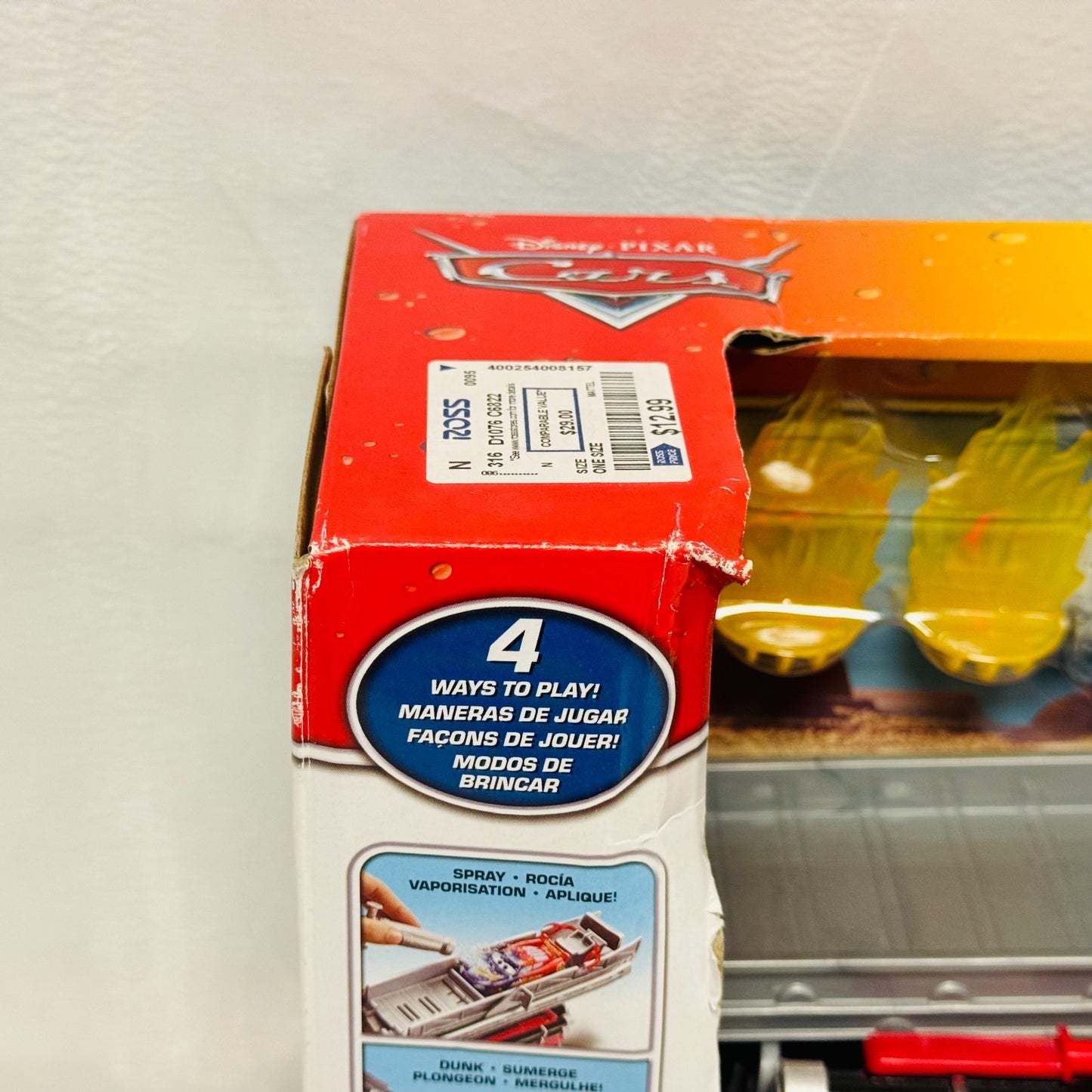 Disney Pixar Cars COLOR CHANGERS FABULOUS MCQUEEN STUNT & SPLASH RED 1:55 Scale
