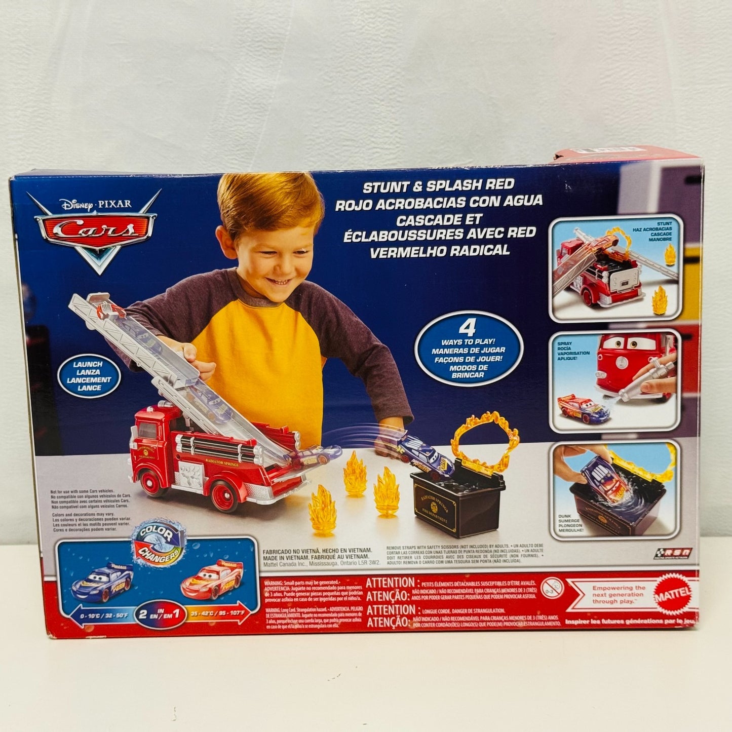 Disney Pixar Cars COLOR CHANGERS FABULOUS MCQUEEN STUNT & SPLASH RED 1:55 Scale