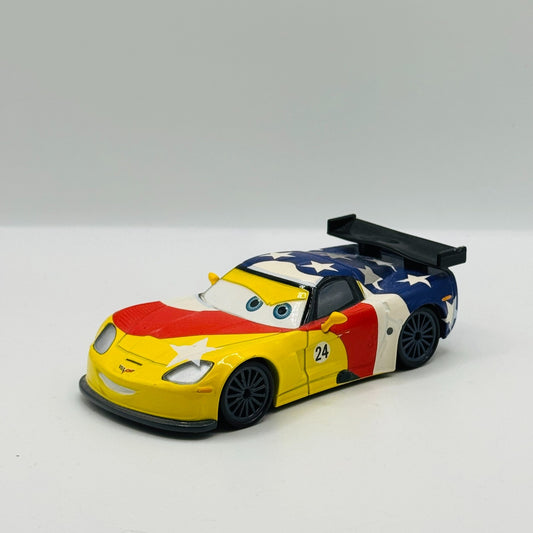 Disney Pixar Cars -  USA FLAG JEFF GORVETTE *CHASER* Disney Store - 1:43 Diecast