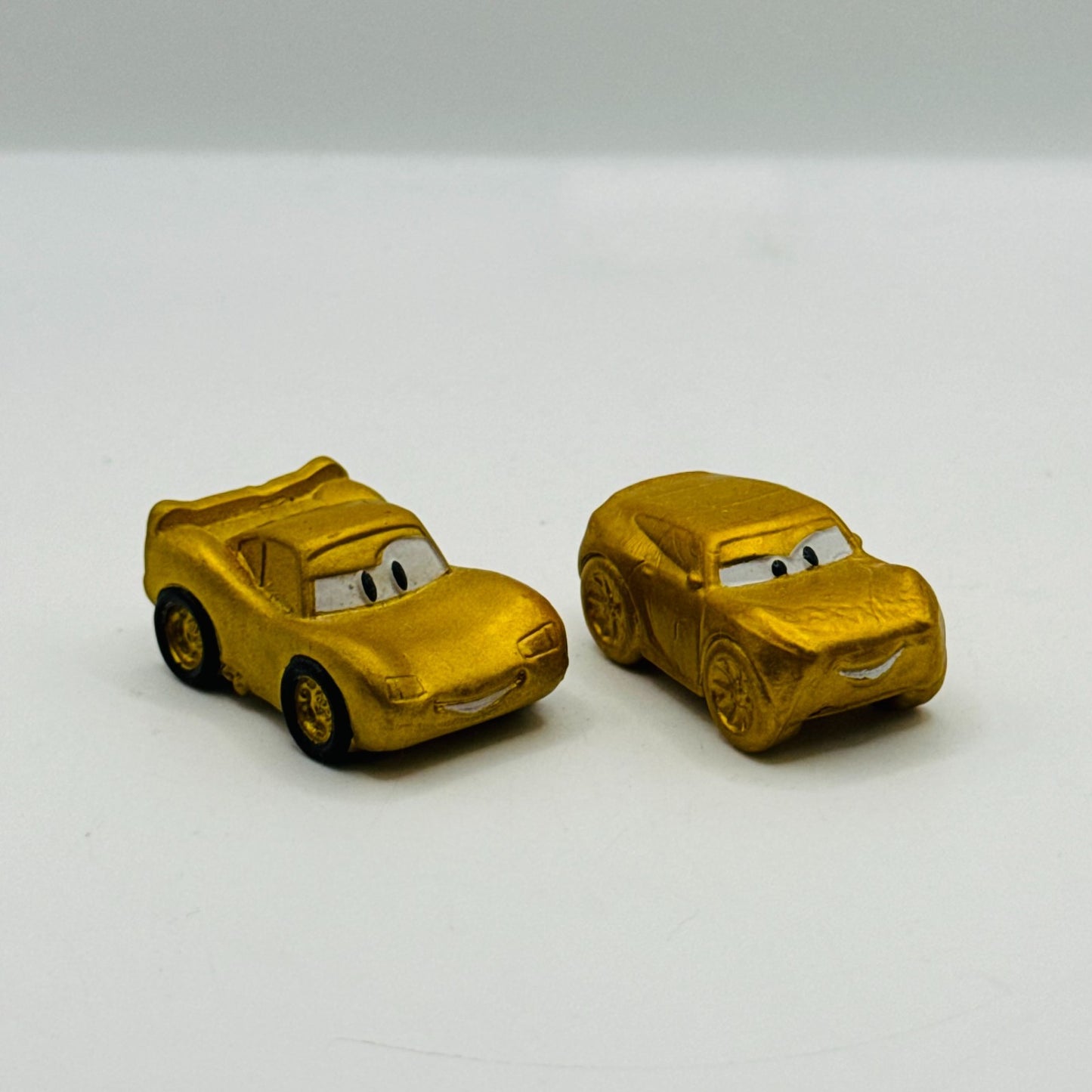 Disney Pixar Cars - OOSHIES PENCIL TOPPERS GOLD MCQUEEN & CRUZ RAMIREZ *RARE*