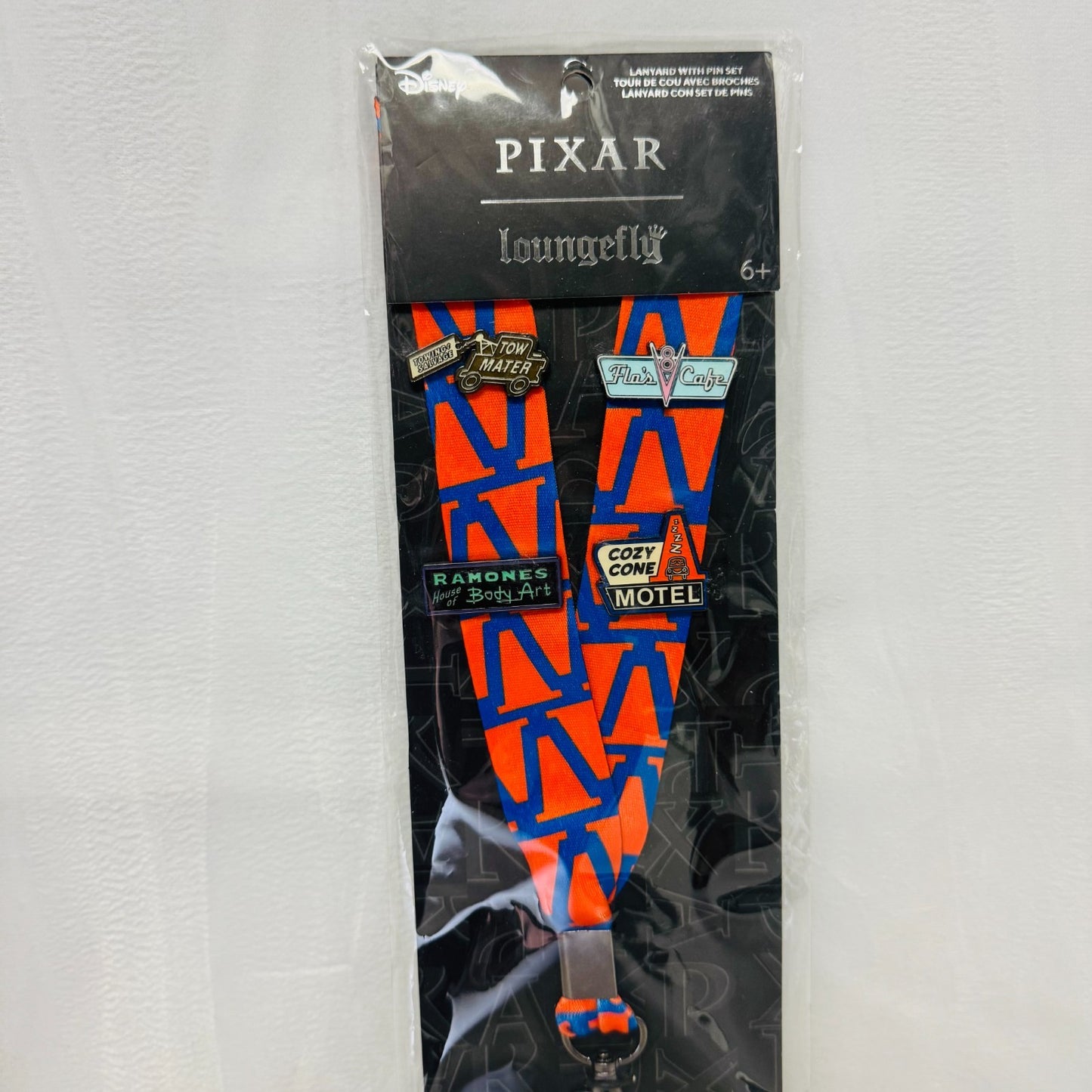 Disney Pixar Cars - LOUNGEFLY RADIATOR SPRINGS COZY CONE MOTEL LANYARD & PIN SET