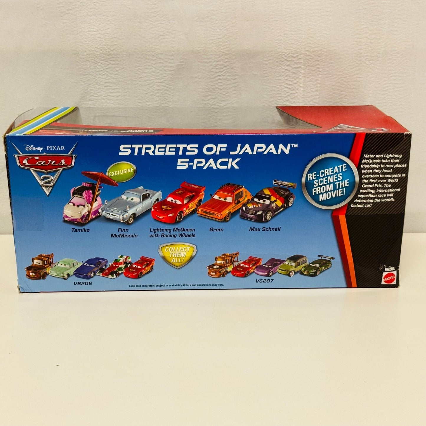 Disney Pixar Cars - STREETS OF JAPAN 5-PACK TAMIKO Cars 2 2011 - 1:55 Diecast