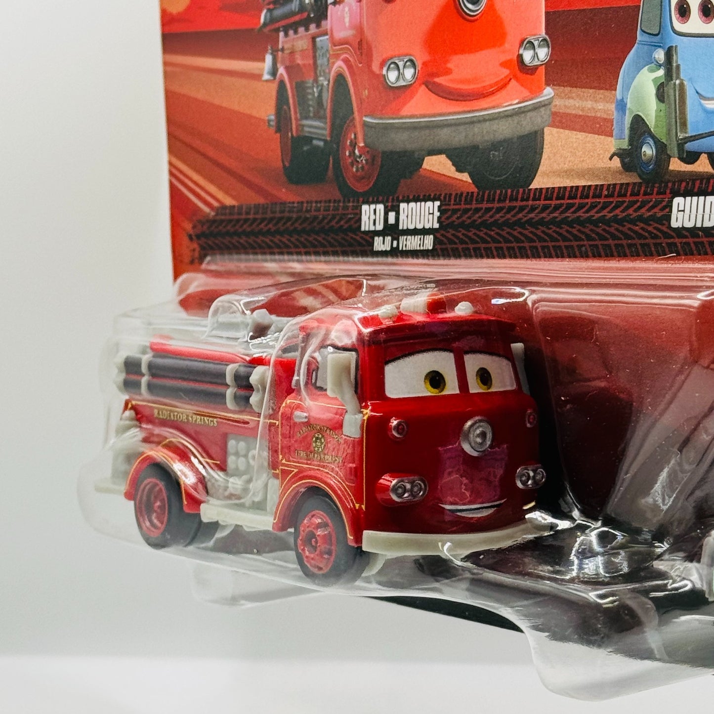 Disney Pixar Cars - RED FIRETRUCK & GUIDO - 1:55 Diecast