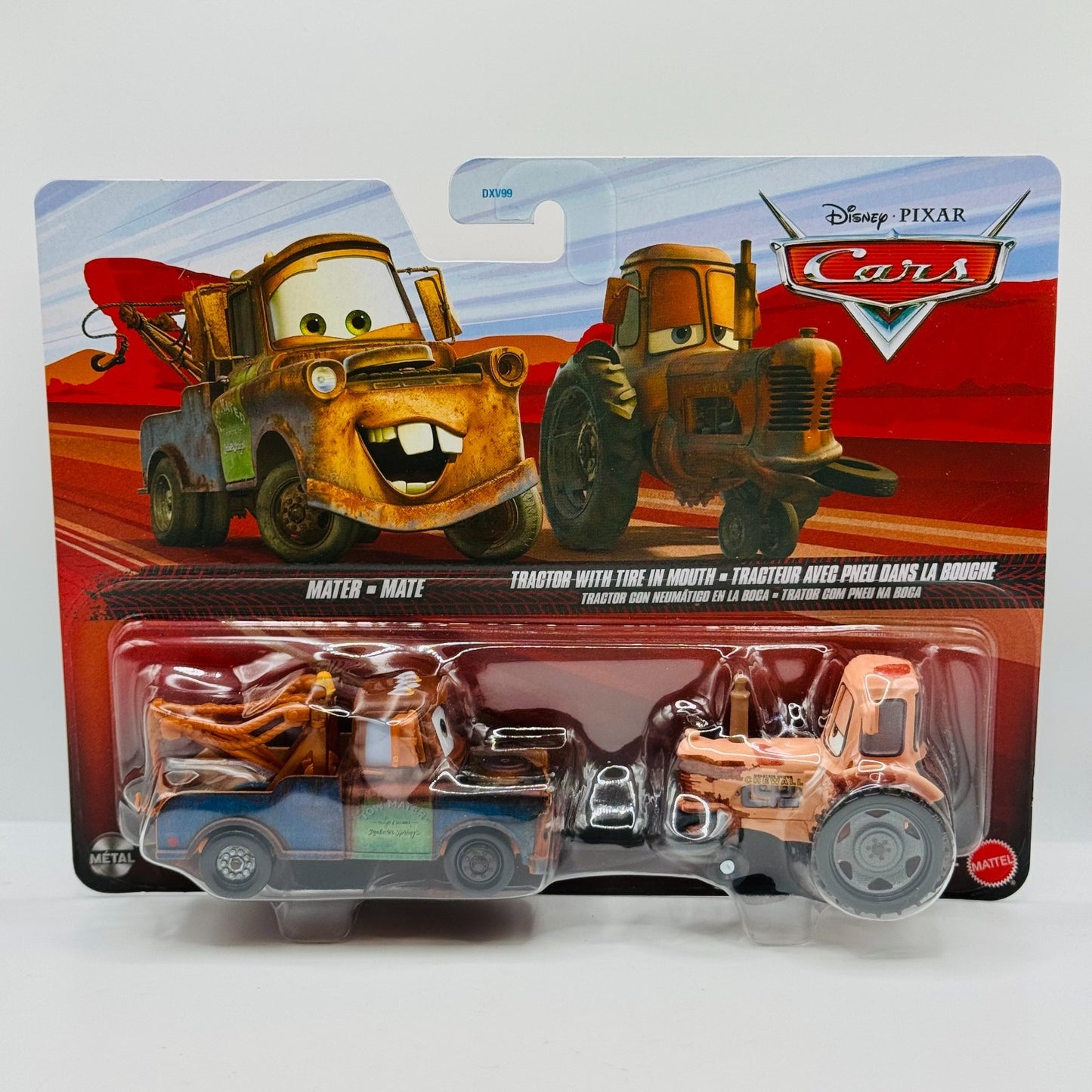 Disney Pixar Cars - MATER & CHEWALL TRACTOR WITH TIRE IN MOUTH 2026 1:55 Diecast