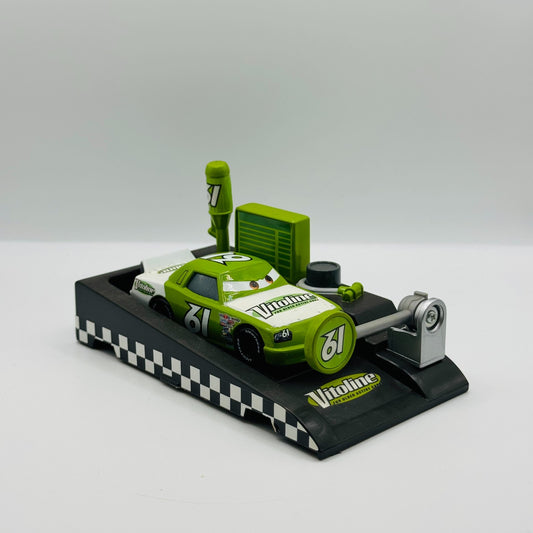 Disney Pixar Cars - PIT RACE-OFF LAUNCHER VITOLINE JAMES CLEANAIR - 1:55 Diecast