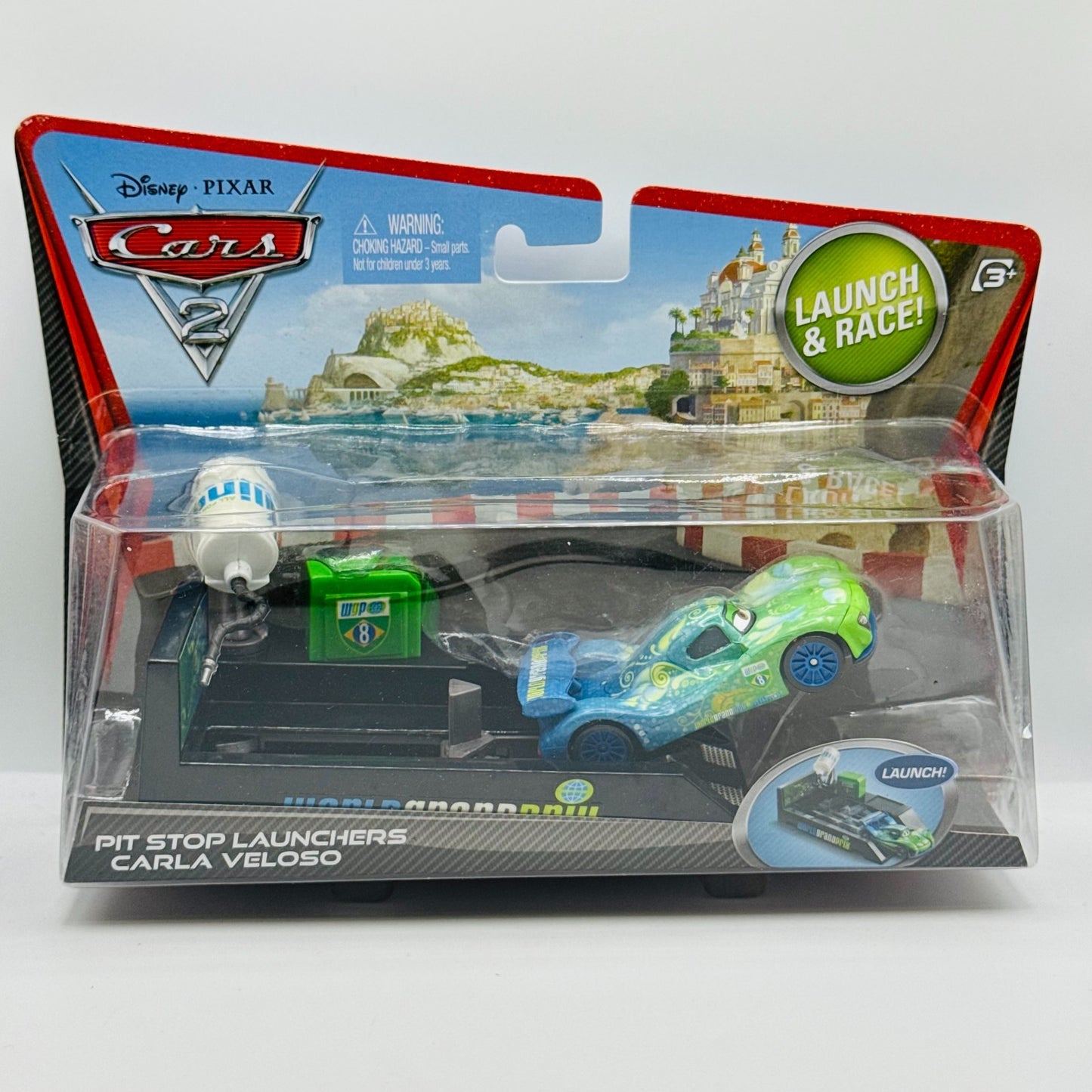 Disney Pixar Cars - PIT STOP LAUNCHERS CARLA VELOSO Cars 2 2011 - 1:55 Diecast