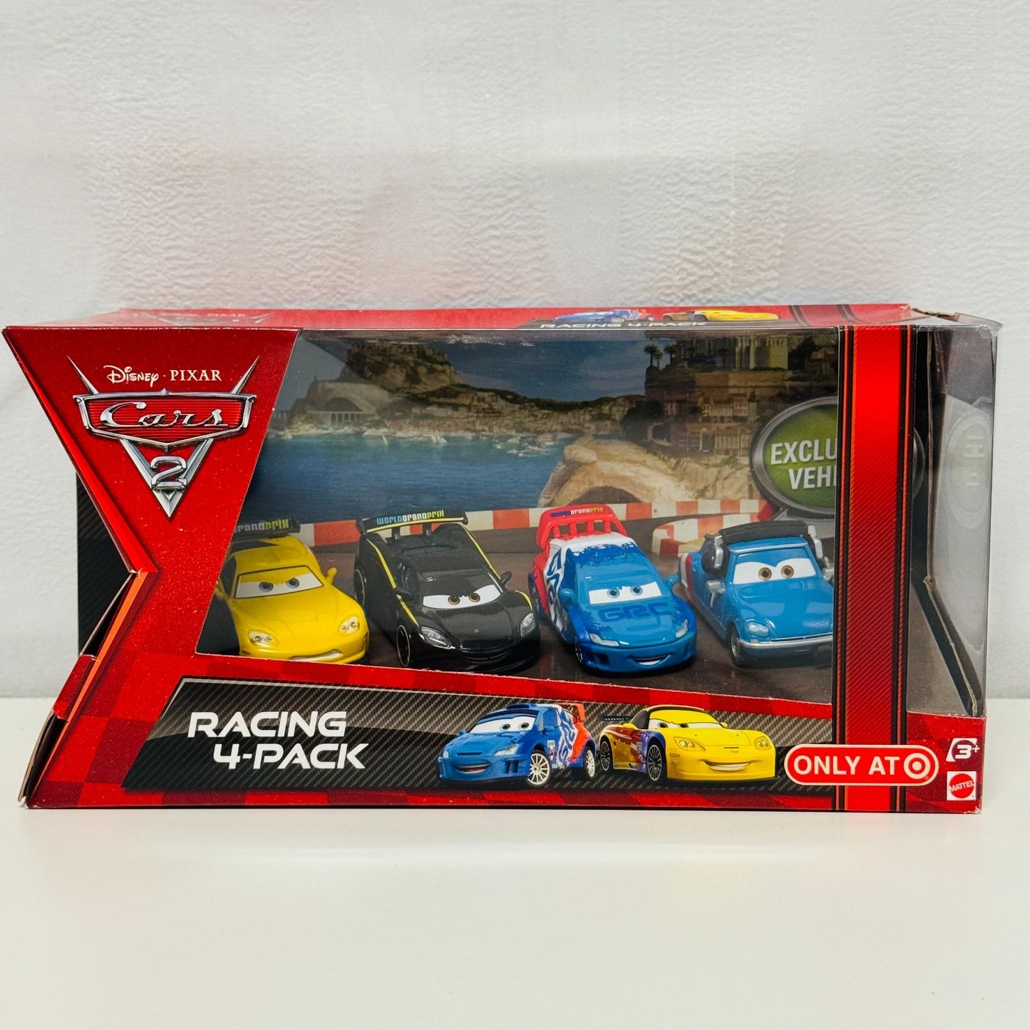 Disney Pixar Cars - WGP RACING 4-PACK BRUNO MOTOREAU Cars 2 2012 - 1:55 Diecast