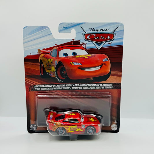 Disney Pixar Cars - CARS 2 WGP LIGHTNING MCQUEEN WITH RACING WHEELS 1:55 Diecast