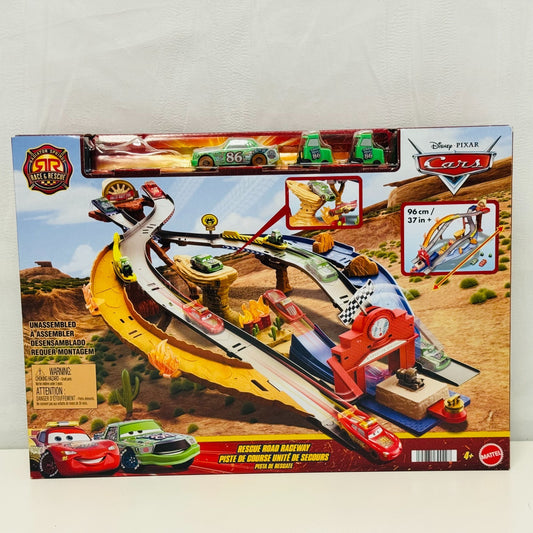 Disney Pixar Cars - RACE & RESCUE ROAD RACEWAY *NO MCQUEEN* PLAYSET 1:55 Diecast
