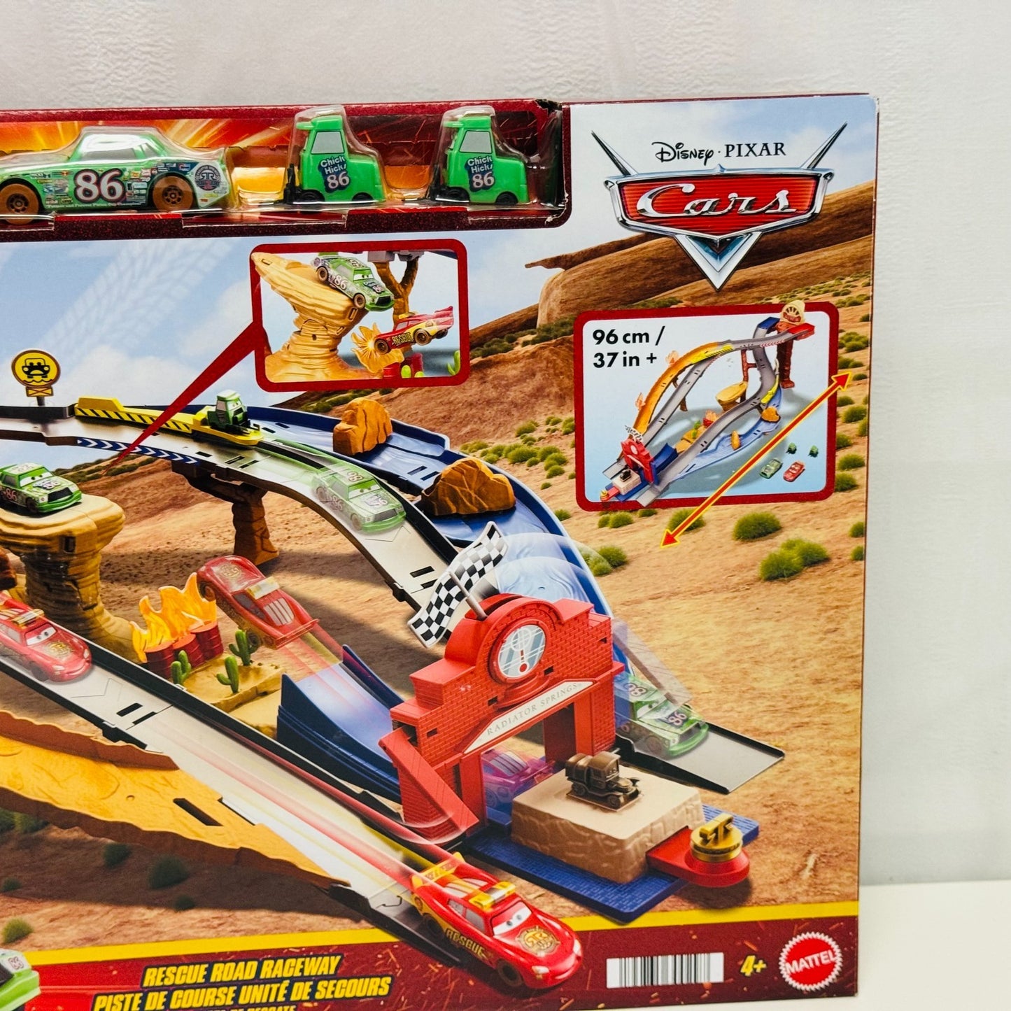 Disney Pixar Cars - RACE & RESCUE ROAD RACEWAY *NO MCQUEEN* PLAYSET 1:55 Diecast