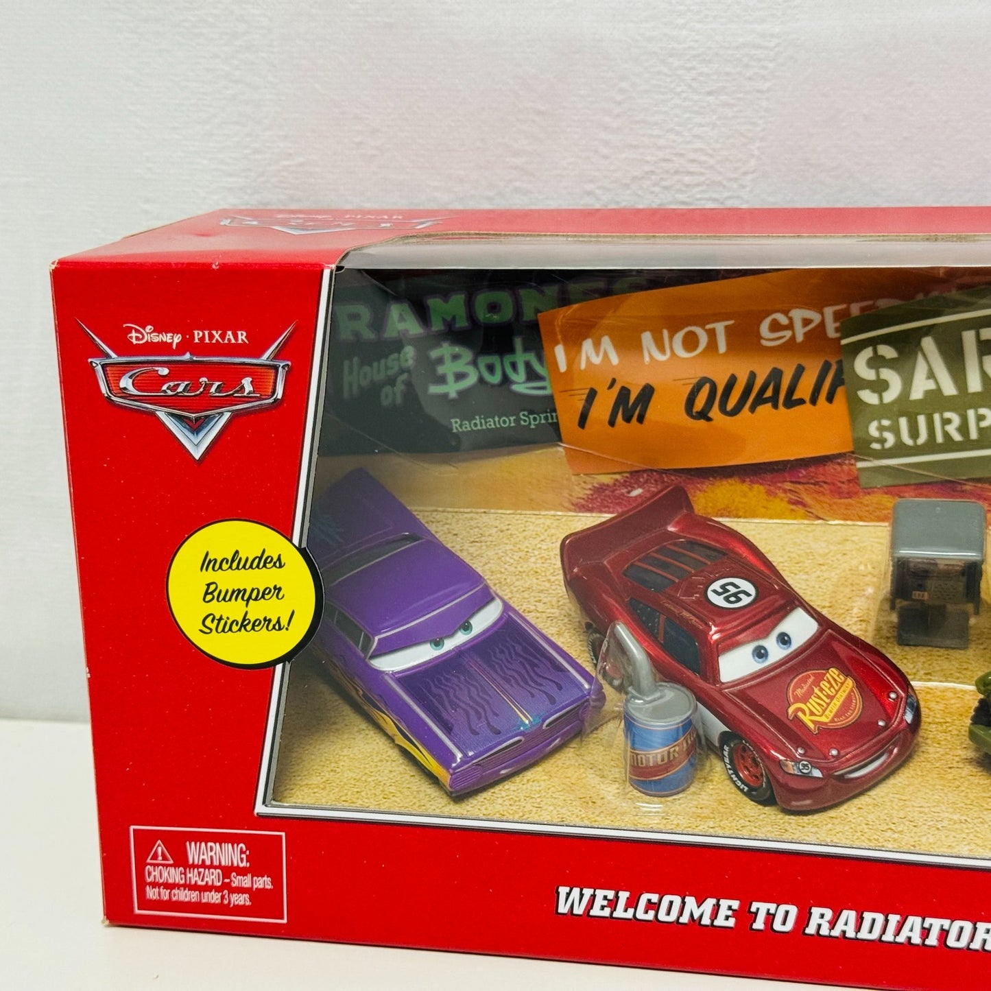 Disney Pixar Cars WELCOME TO RADIATOR SPRINGS 4PK MCQUEEN TELEPHONE 1:55 Diecast