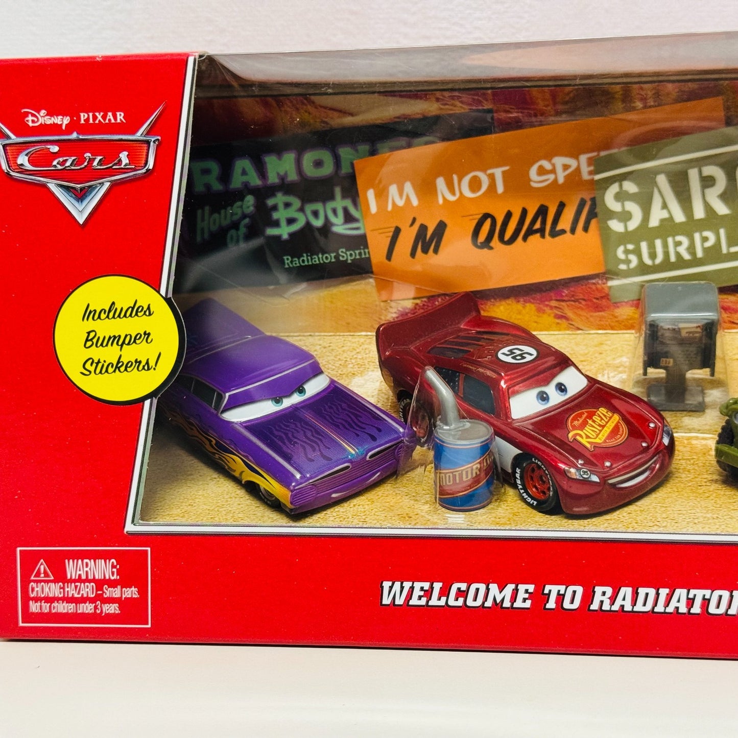 Disney Pixar Cars WELCOME TO RADIATOR SPRINGS 4PK MCQUEEN TELEPHONE 1:55 Diecast
