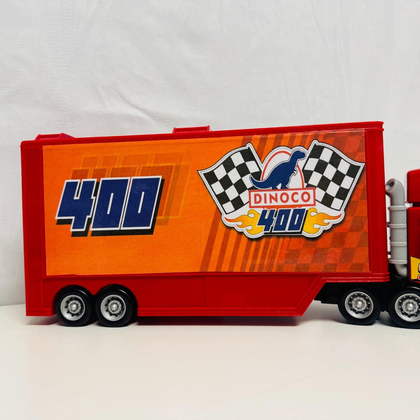 Disney Pixar Cars - TRACK TALKERS DINOCO 400 CHAT & HAUL MACK *CUSTOM* Lights Up