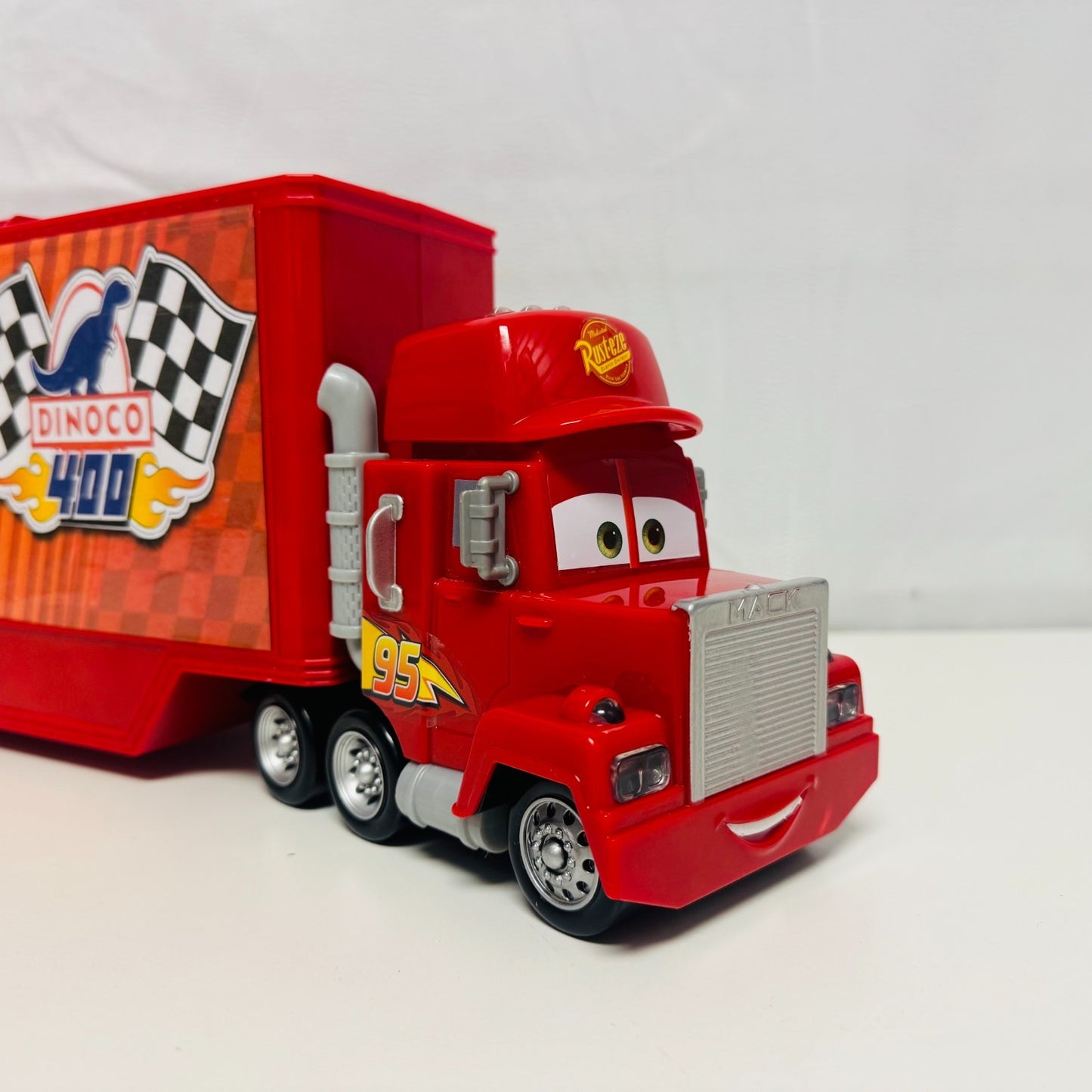 Disney Pixar Cars - TRACK TALKERS DINOCO 400 CHAT & HAUL MACK *CUSTOM* Lights Up