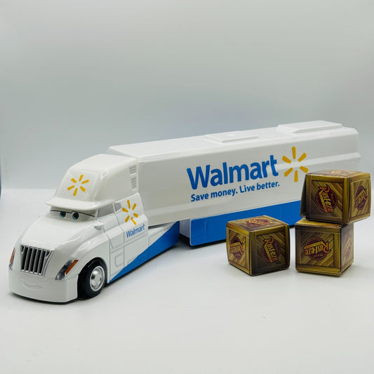 Disney Pixar Cars - WALMART MARTY HAULER COLLECTION Truck & Trailer 1:55 Diecast