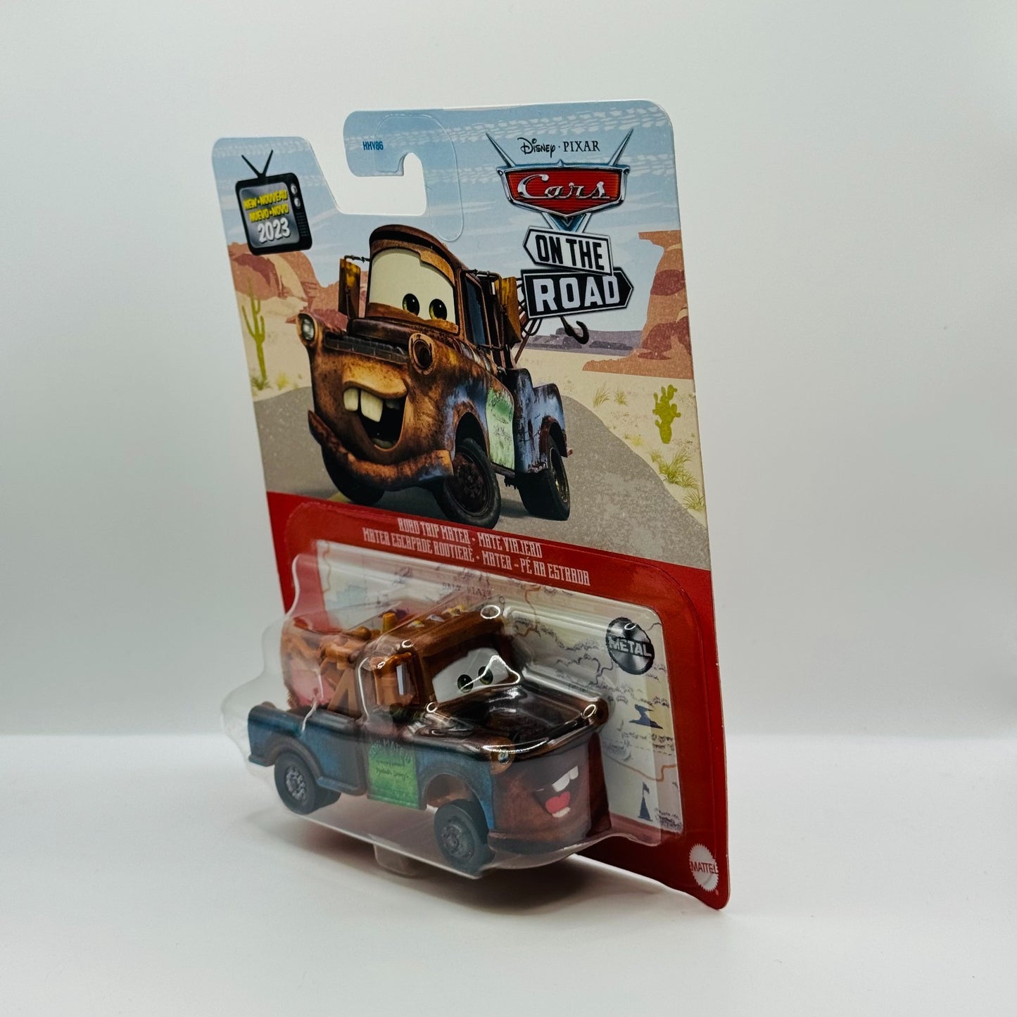 Disney Pixar Cars - ROAD TRIP MATER EXCITED RAISED FRONT V2 2023 - 1:55 Diecast
