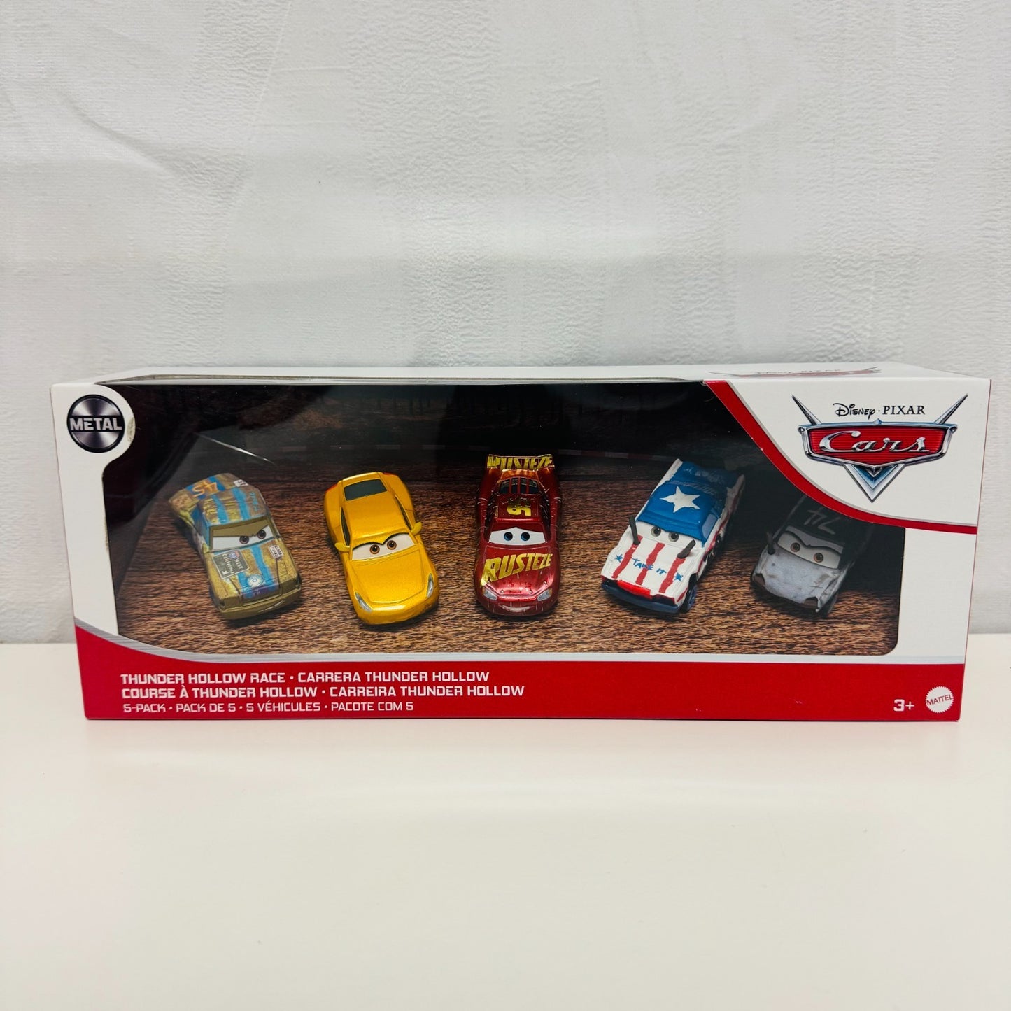 Disney Pixar Cars THUNDER HOLLOW RACE 5-PK T-BONE CIGALERT FRANCES -1:55 Diecast
