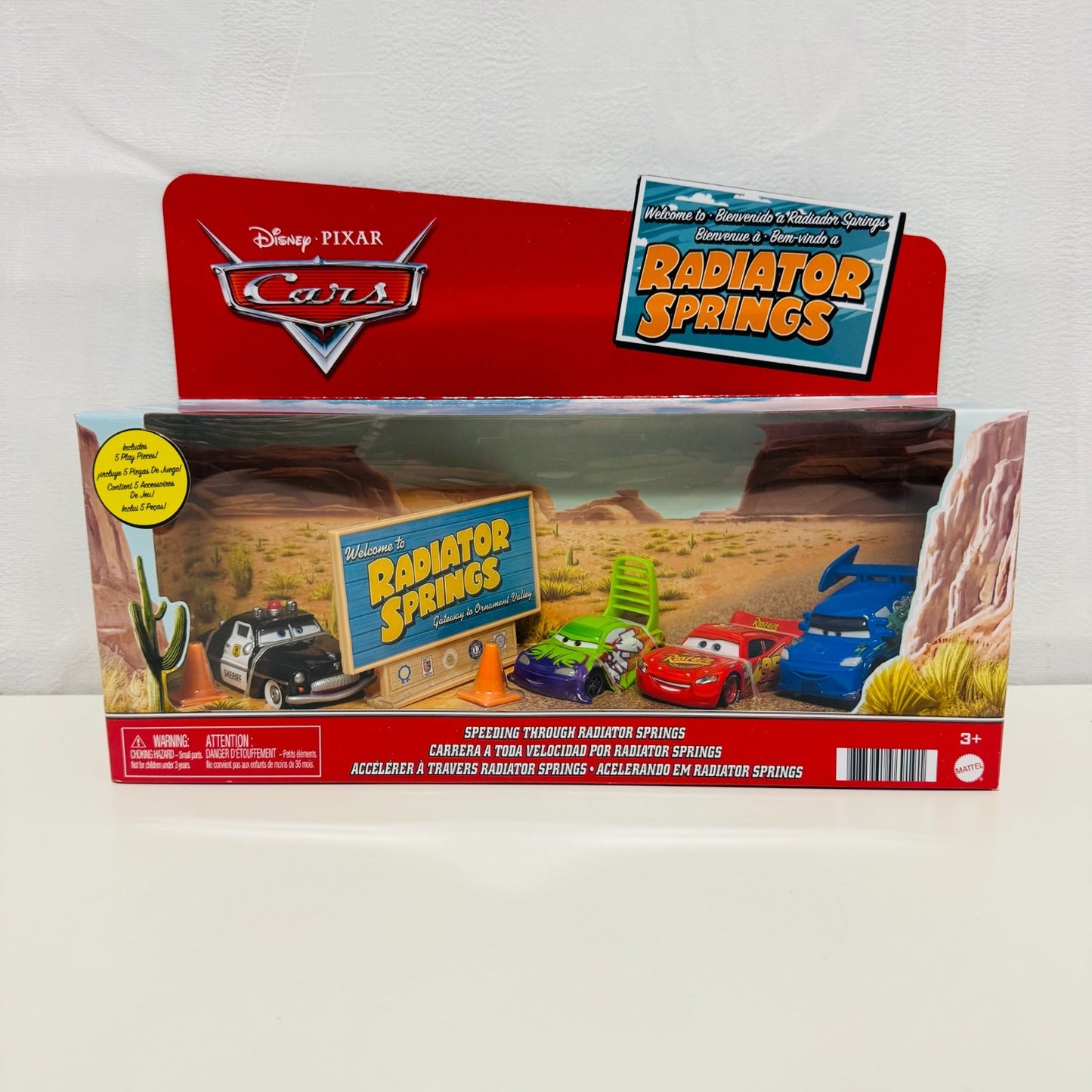 Disney Pixar Cars - SPEEDING THROUGH RADIATOR SPRINGS 4-PK WINGO DJ 1:55 Diecast