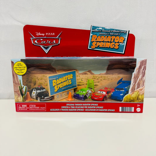 Disney Pixar Cars - SPEEDING THROUGH RADIATOR SPRINGS 4-PK WINGO DJ 1:55 Diecast