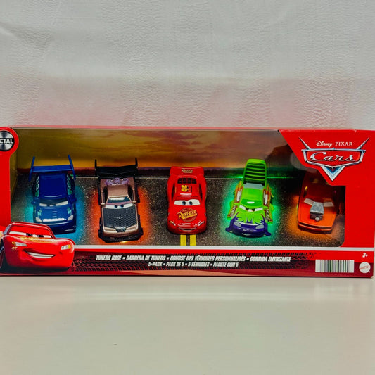 Disney Pixar Cars - TUNERS RACE 5-PK LIGHT UP BOX Boost Snot Rod DJ 1:55 Diecast