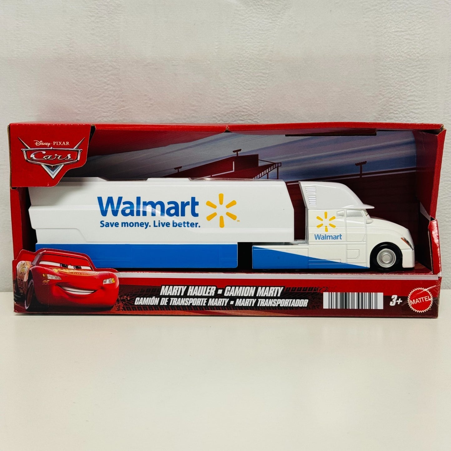Disney Pixar Cars - WALMART MARTY HAULER COLLECTION Truck & Trailer 1:55 Diecast