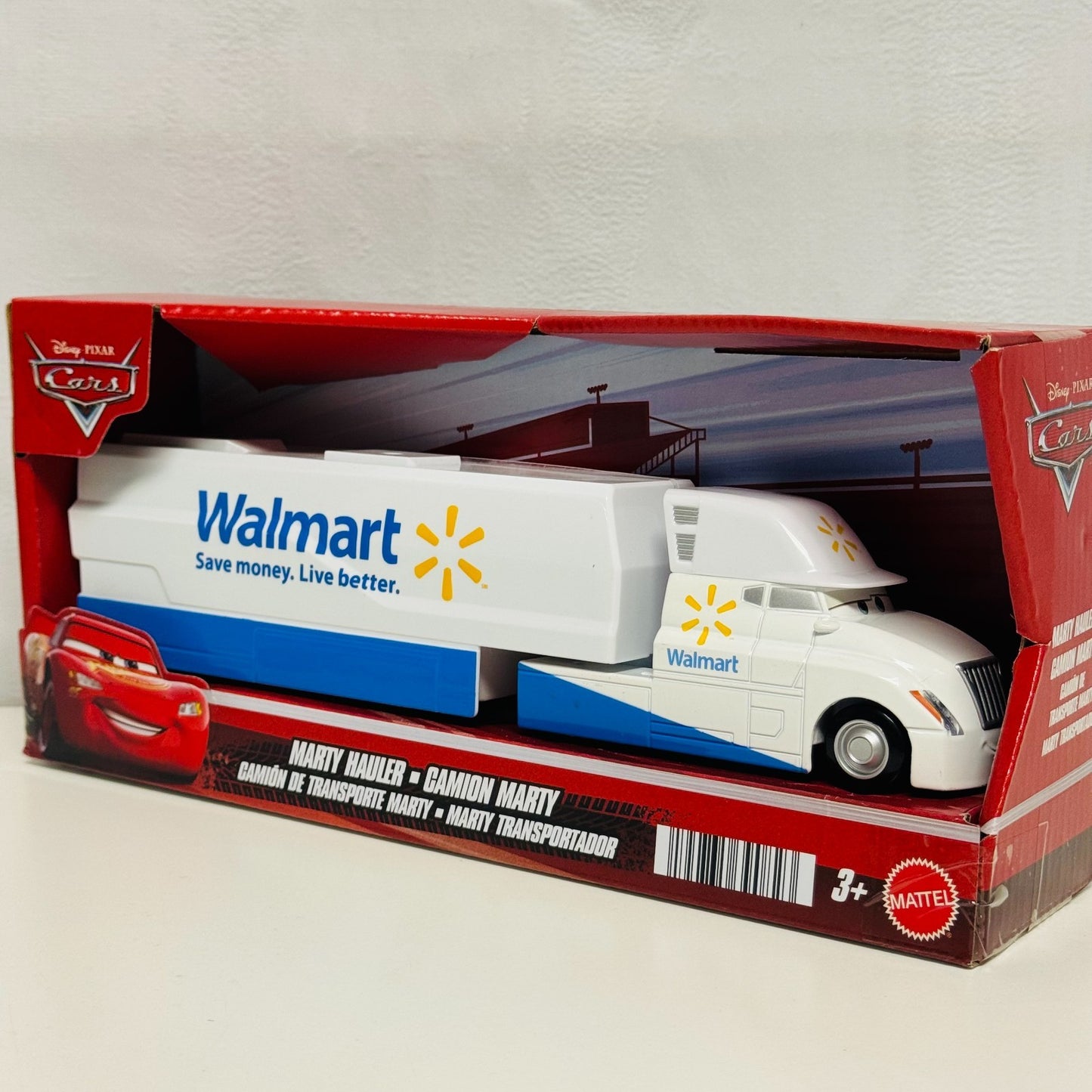Disney Pixar Cars - WALMART MARTY HAULER COLLECTION Truck & Trailer 1:55 Diecast