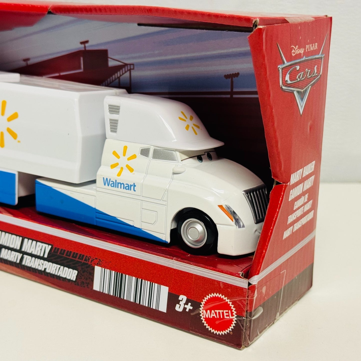 Disney Pixar Cars - WALMART MARTY HAULER COLLECTION Truck & Trailer 1:55 Diecast