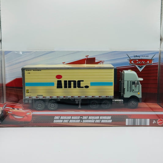 Disney Pixar Cars - CHET BOXXKARR BOXKAAR INC HAULER Truck Trailer -1:55 Diecast