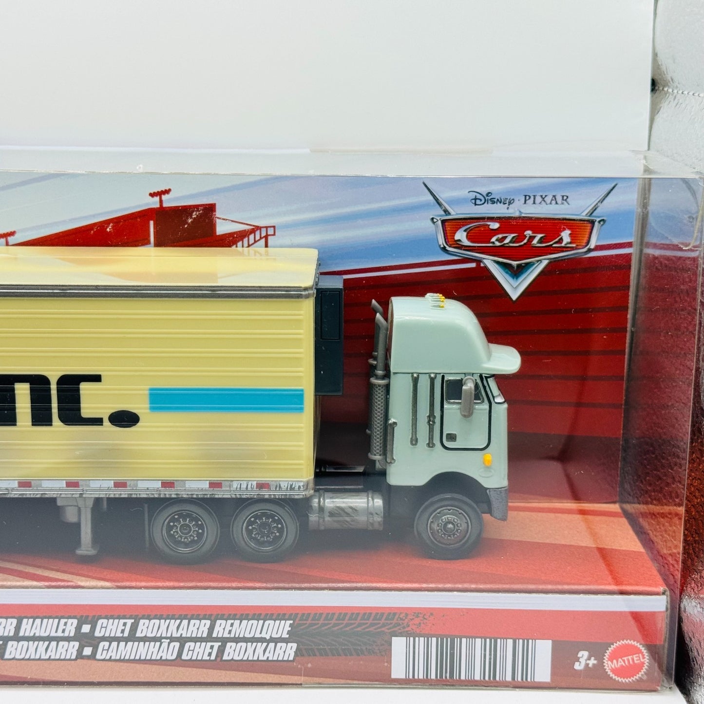 Disney Pixar Cars - CHET BOXXKARR BOXKAAR INC HAULER Truck Trailer -1:55 Diecast