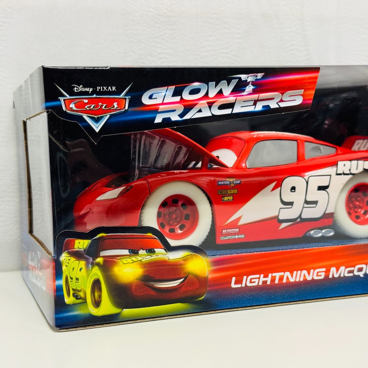 Disney Pixar Cars - JADA GLOW RACERS LIGHTNING MCQUEEN *VERY RARE*- 1:24 Diecast