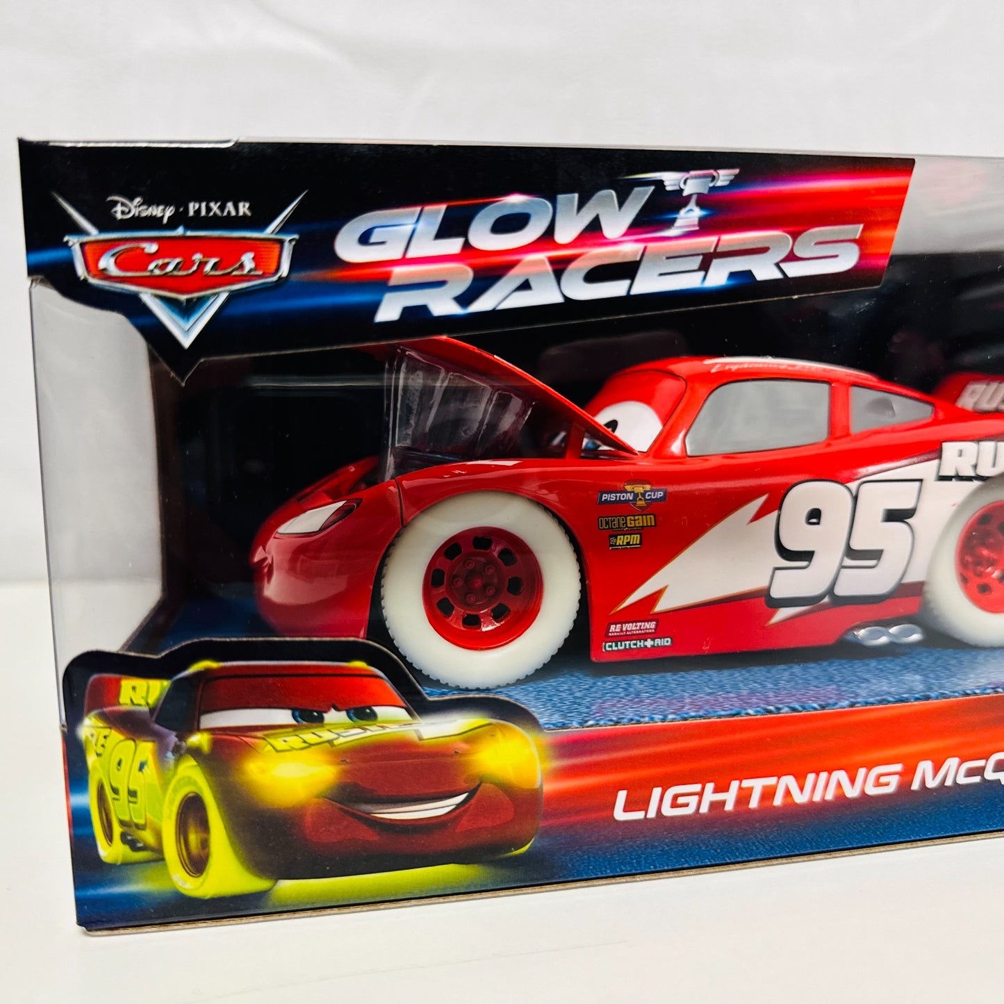 Disney Pixar Cars - JADA GLOW RACERS LIGHTNING MCQUEEN *VERY RARE*- 1:24 Diecast