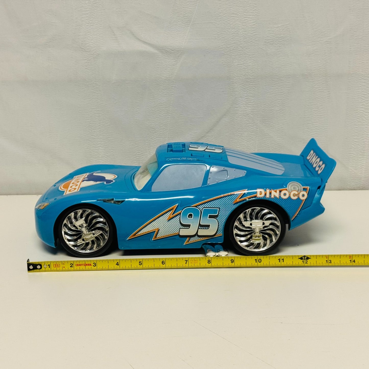 Disney Pixar Cars - LARGE 14" BLING BLING LIGHTNING MCQUEEN Rims Spin! - Working