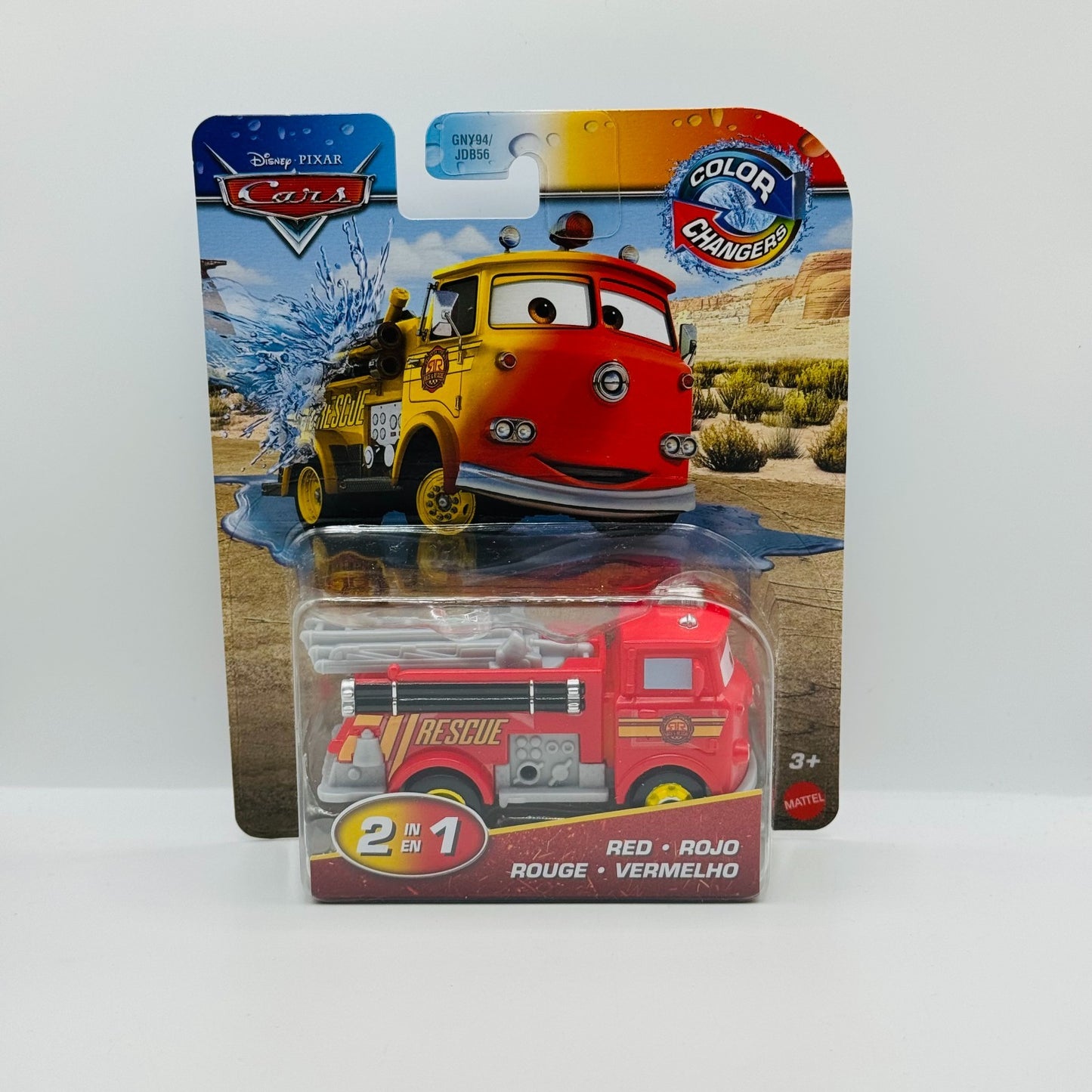 Disney Pixar Cars - COLOR CHANGERS RACE & RESCUE RED FIRETRUCK 2025 1:55 Scale