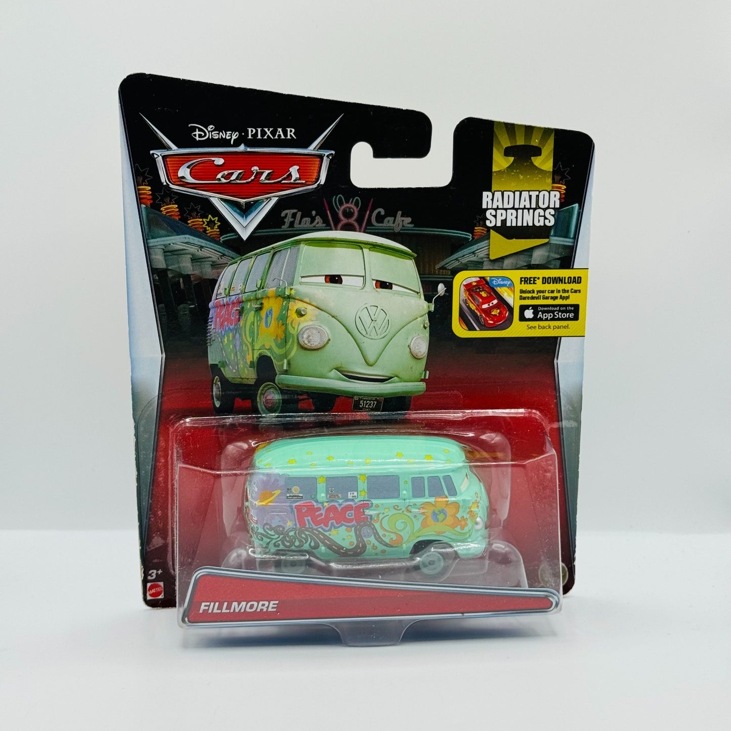 Disney Pixar Cars - FILLMORE [VW Bus] Radiator Springs 2015 - 1:55 Diecast