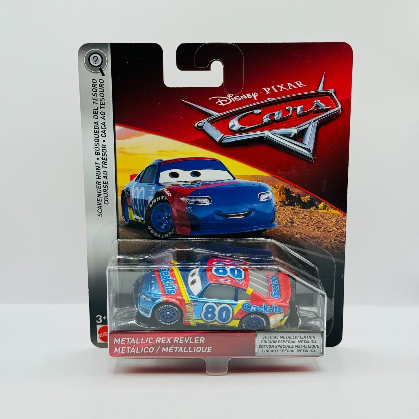 Disney Pixar Cars METALLIC REX REVLER GASK-ITS Scavenger Hunt 2018 1:55 Diecast
