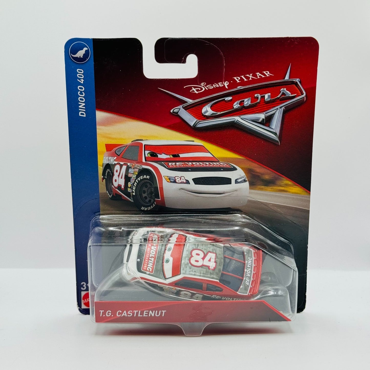 Disney Pixar Cars - T.G. CASTLENUT RE-VOLTING Dinoco 400 2018 - 1:55 Diecast