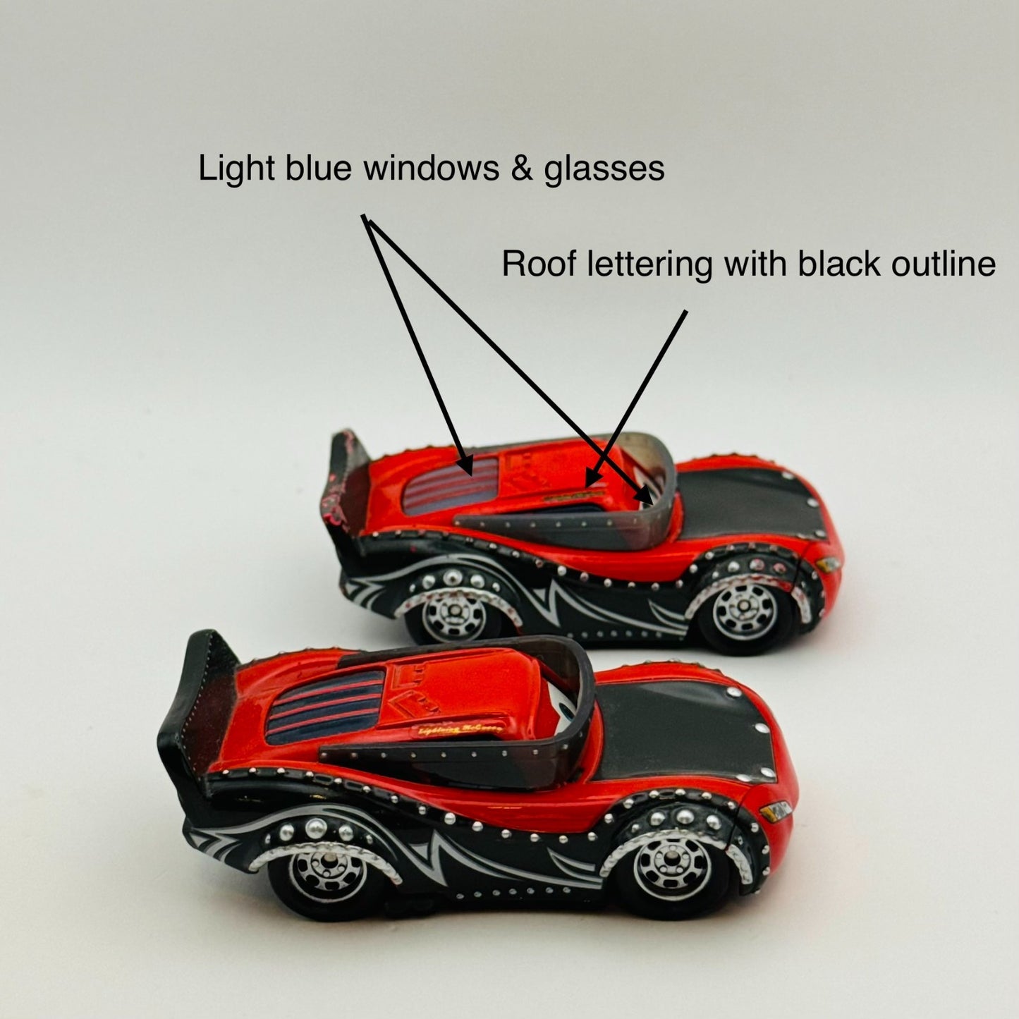 Disney Pixar Cars - HEAVY METAL MCQUEEN Pre-Production Prototype - 1:55 Diecast