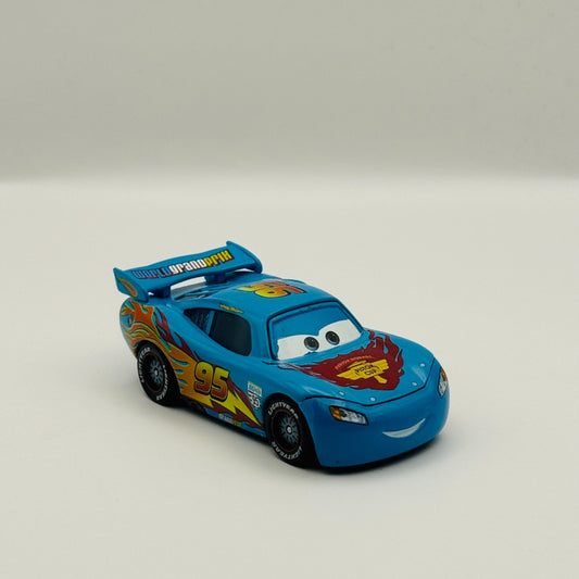 Disney Pixar Cars - BLUE CARS 2 LIGHTNING MCQUEEN FACTORY CUSTOM - 1:55 Diecast