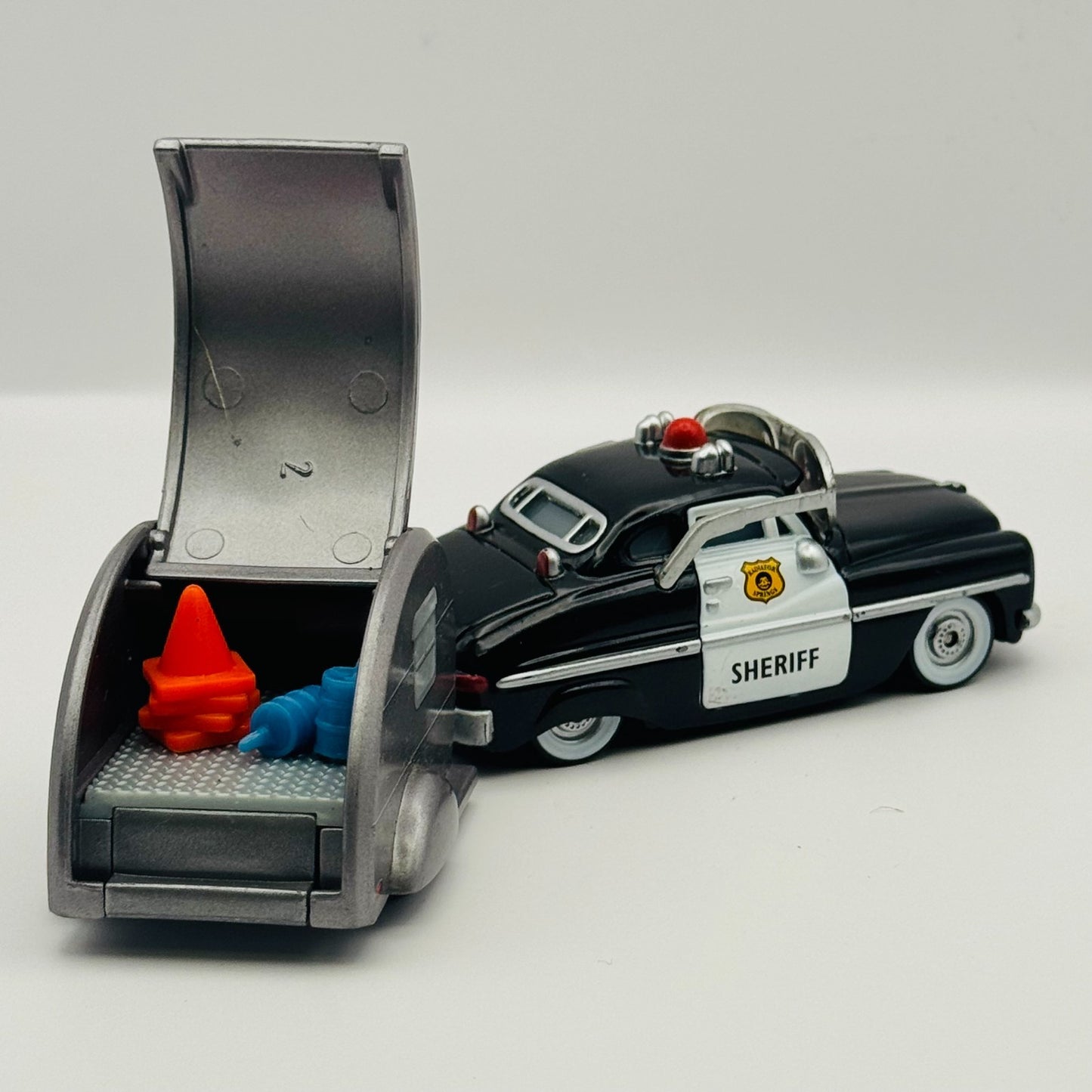 Disney Pixar Cars - ROAD TRIP SHERIFF & TRAILER RD TR1P - 1:55 Diecast *RARE*