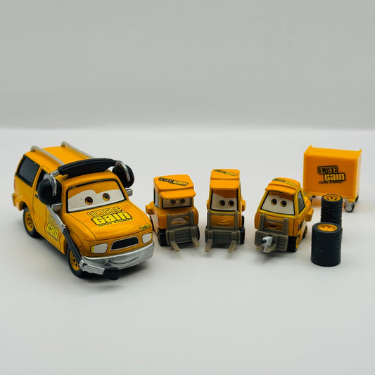Disney Pixar Cars - TEAM OCTANE GAIN CREW CHIEF & 3 PITTYS 2010 - 1:55 Diecast