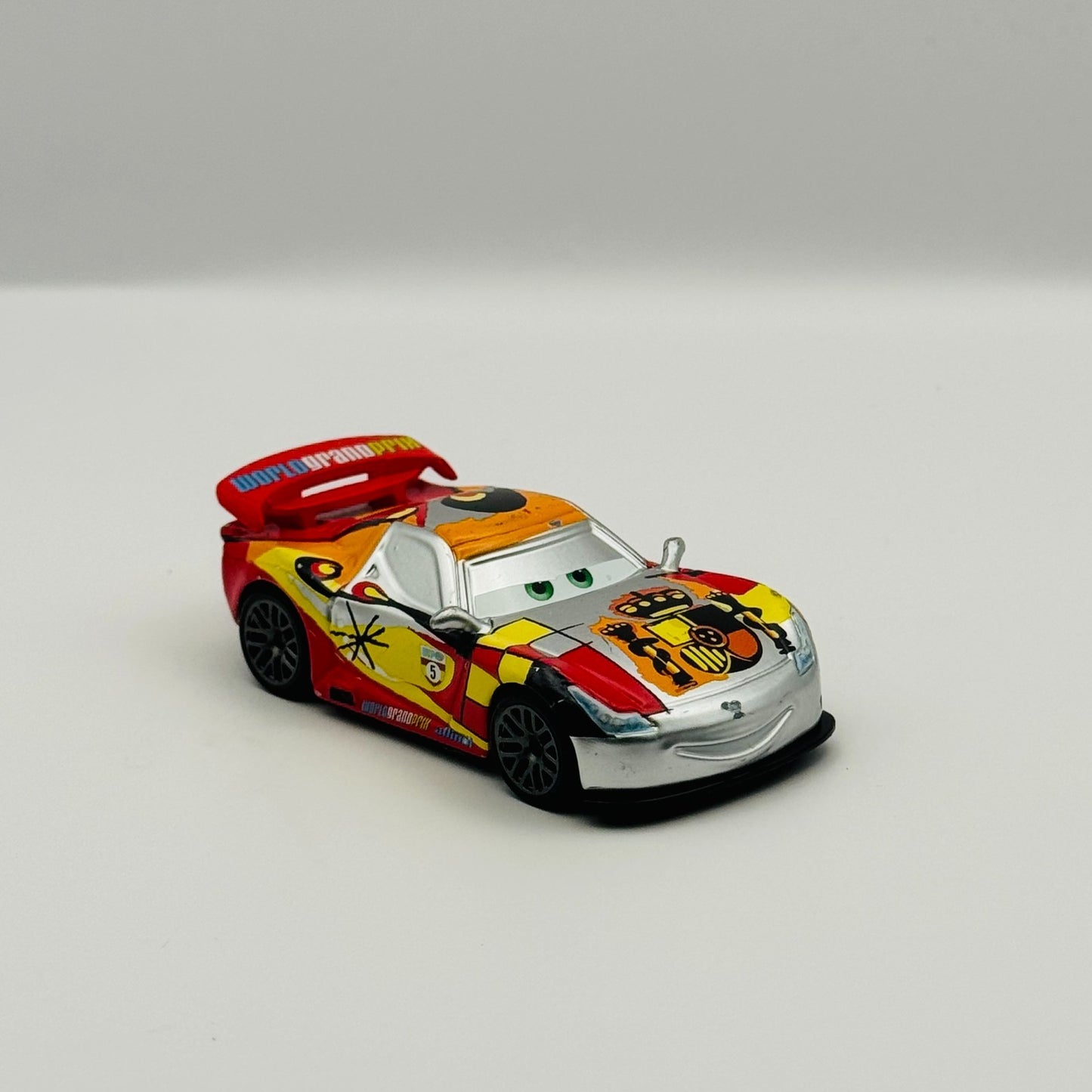 Disney Pixar Cars - SILVER MIGUEL CAMINO WITH METALLIC FINISH 2012- 1:55 Diecast